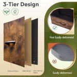 4-Drawer Fabric Dresser Tower with Wood Top