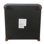 Luxury 32” Navy Storage Ottoman with Lift-Off Lid