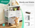 AODK 52-Inch White Dresser with Charging Station