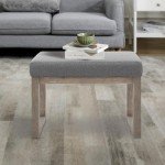27-Inch Grey Rectangle Ottoman Bench for Home