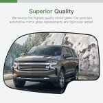 Left Side Power Heated Mirror Glass for Chevy GMC