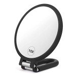 Double-Sided Handheld Magnifying Makeup Mirror