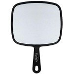 Extra Large Handheld Mirror with Handle, Black