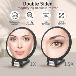 Double-Sided Handheld Magnifying Makeup Mirror