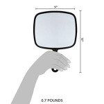 Extra Large Handheld Mirror with Handle, Black