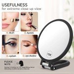 Double-Sided Handheld Magnifying Makeup Mirror