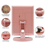 Lighted Tri-Fold Vanity Mirror with 21 LEDs
