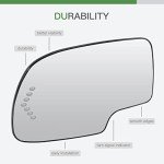Left Side Power Heated Mirror Glass for Chevy GMC
