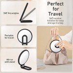 Double-Sided Handheld Magnifying Makeup Mirror
