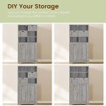 Iwell Tall Storage Cabinet with Adjustable Shelves