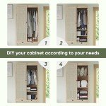 Natural Rattan 74" Tall Armoire Storage Cabinet