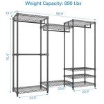 Heavy Duty Portable Closet with Adjustable Shelves