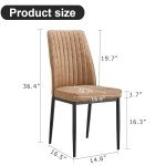 Set of 6 Stylish Brown Dining Chairs