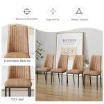 Set of 6 Stylish Brown Dining Chairs