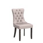 Velvet Upholstered Wingback Dining Chairs Set of 4