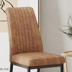 Set of 6 Stylish Brown Dining Chairs