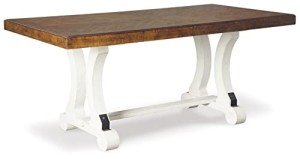 Farmhouse Rectangular Extension Dining Table, Fits 8