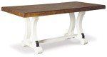Farmhouse Rectangular Extension Dining Table, Fits 8