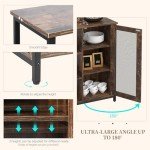LVSOMT Mini Coffee Bar Cabinet & Storage Table
