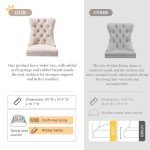 Velvet Upholstered Wingback Dining Chairs Set of 4