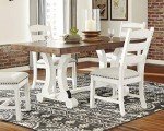 Farmhouse Rectangular Extension Dining Table, Fits 8