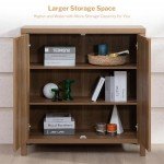 Boho Rattan Sideboard Cabinet with Storage