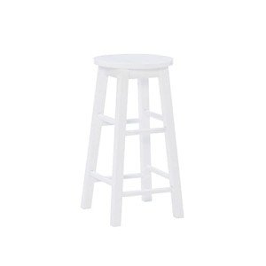 White 24" Round Counter Stool by Linon