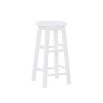 White 24" Round Counter Stool by Linon