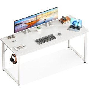 Casaottima 54" Modern Computer Desk with Headphone Hooks