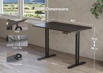 Claiks Adjustable Electric Standing Desk - Black 48x24