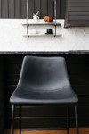 Modern Black Counter Height Bucket Barstools - 2 Pack