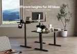 Claiks Adjustable Electric Standing Desk - Black 48x24