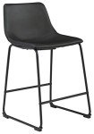 Modern Black Counter Height Bucket Barstools - 2 Pack