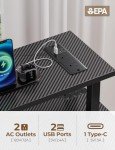 Rolanstar 39-inch Modern Office Desk with LED