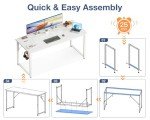 Casaottima 54" Modern Computer Desk with Headphone Hooks