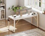 Casaottima 54" Modern Computer Desk with Headphone Hooks