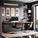 3-Drawer Rolling File Cabinet with Lock - Black