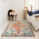 Lahome Bohemian Floral Medallion 5x7 Area Rug