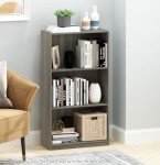 Furinno 3-Tier Bookcase in French Oak Grey