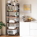 Adjustable 6-Tier Rustic Industrial Bookcase