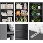 6-Tier Dark Gray Freestanding Bookshelf Storage Shelf