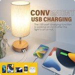 Yarra-Decor Touch Control Bedside Table Lamp with USB