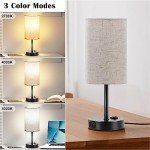 Set of 2 Dimmable Table Lamps for Bedroom