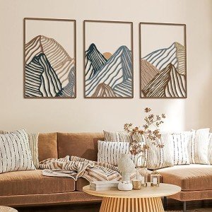 Mountain Metal Wall Art Set – 3 Pieces