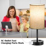 Set of 2 Dimmable Table Lamps for Bedroom
