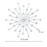 Silver Metal Jeweled Sun Burst Wall Art Set