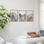 Mountain Metal Wall Art Set – 3 Pieces