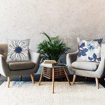 Set of 4 Blue Decorative Throw Pillow Covers
