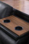 3-Piece L-Shaped Modular Sofa with Ottoman & Cup Holders