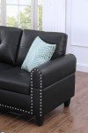 3-Piece L-Shaped Modular Sofa with Ottoman & Cup Holders